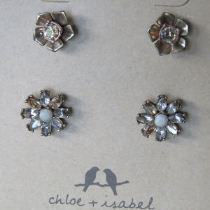 Chloe and Isabel Gardenia Stud Duo